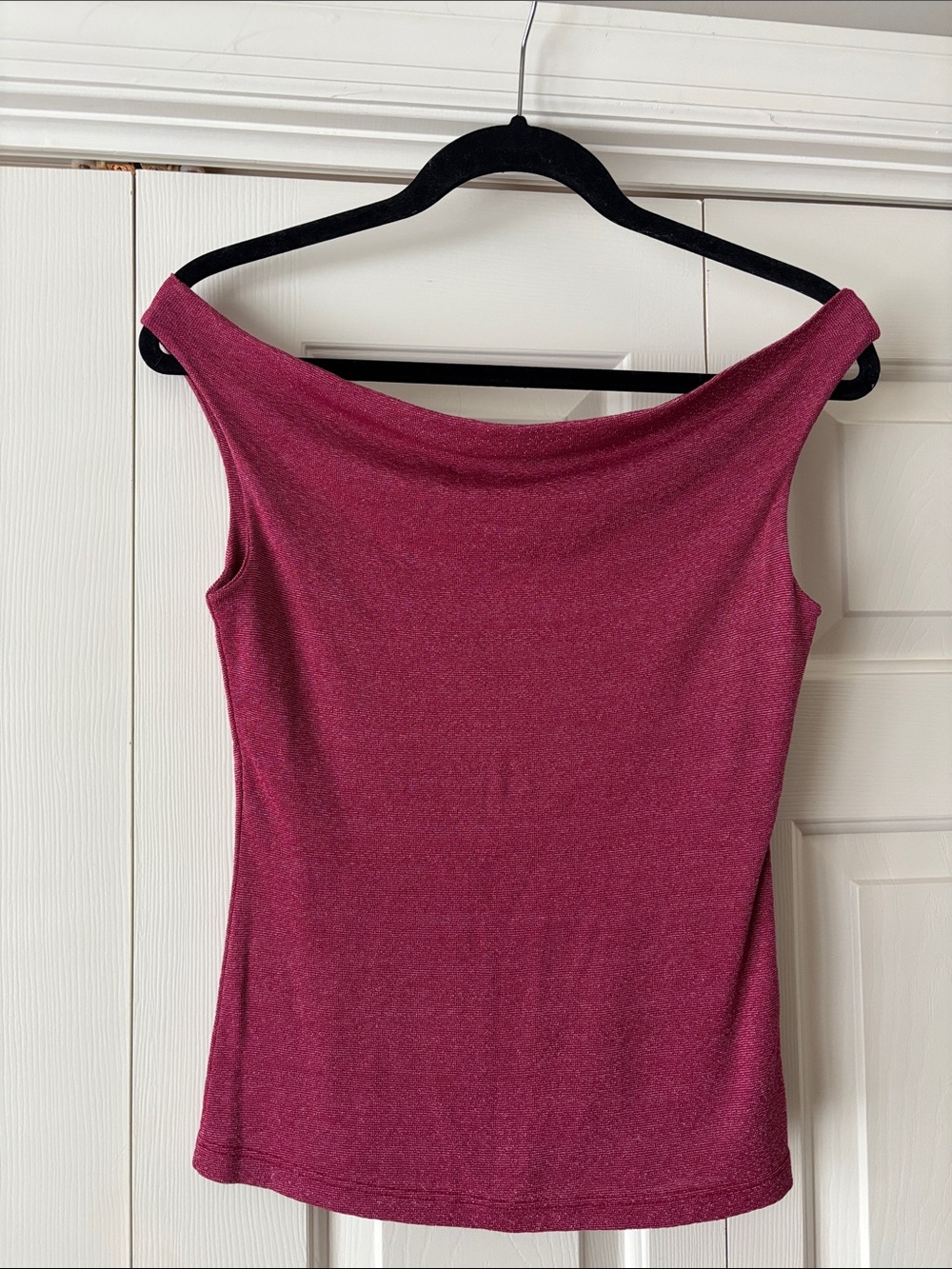Michael Stars Shimmery Hot Pink Knit Top